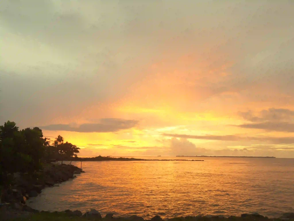 Photo of a beautiful sunset on Manus Island