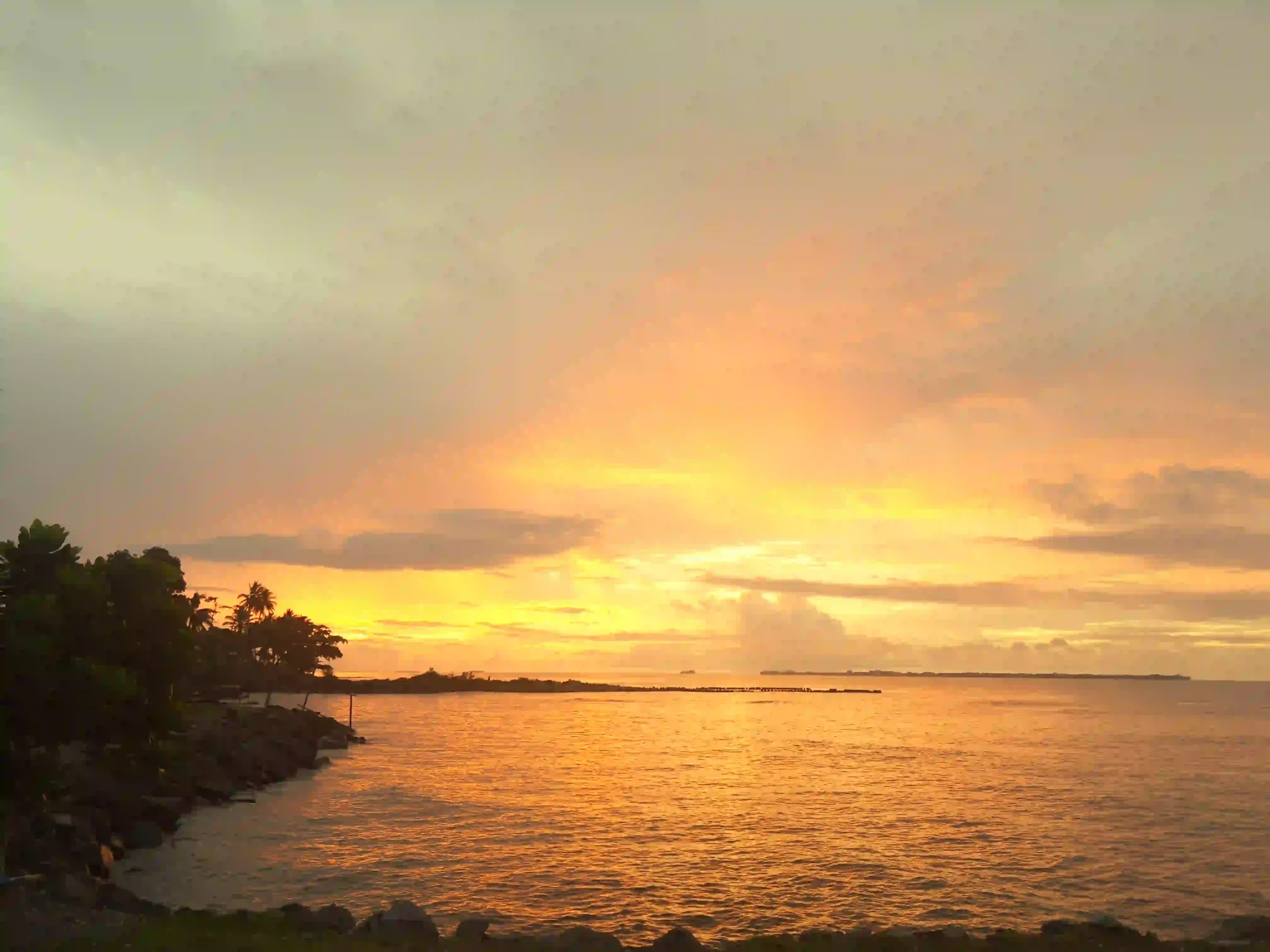 Photo of a beautiful sunset on Manus Island