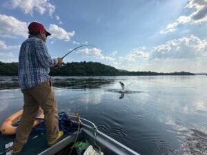 A man is doing sport fishing in Andaman