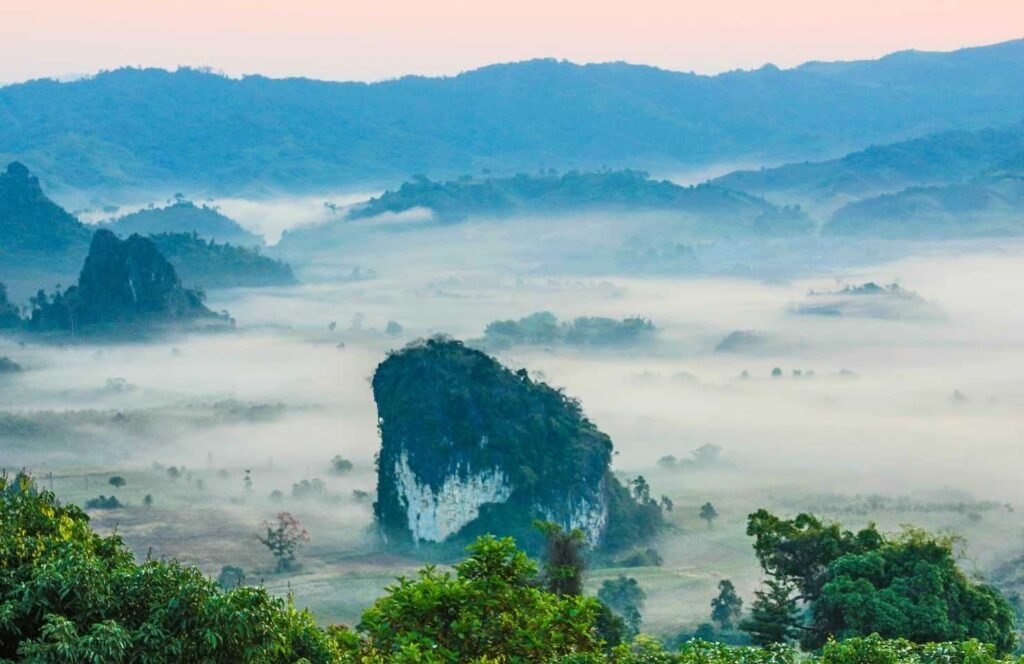 Photo of a mystery mountain range in Thailand